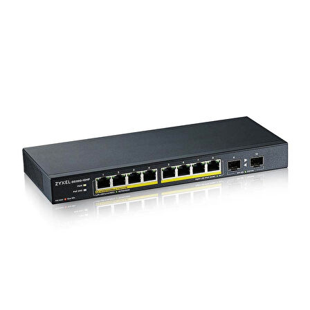 ZYXEL GS1100-10HP 8 PORT GIGABIT 2 SFP PORT POE SWITCH YÖNETİLEMEZ