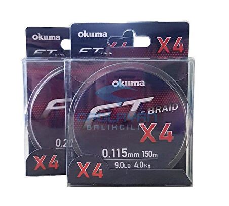 Okuma Ft-*4 Braided Line 300 mt Grey Örgü İp 0,130mm