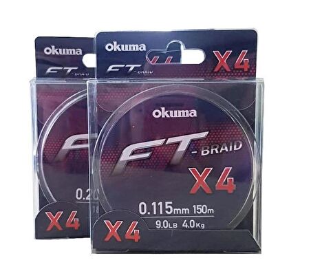 Okuma Ft-*4 Braided Line 150 mt Grey Örgü İp 0,330mm