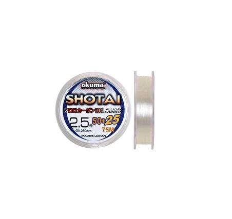 OKUMA Shotai Serisi 0,26mm 75m Fluorocarbon Görünmez Misina