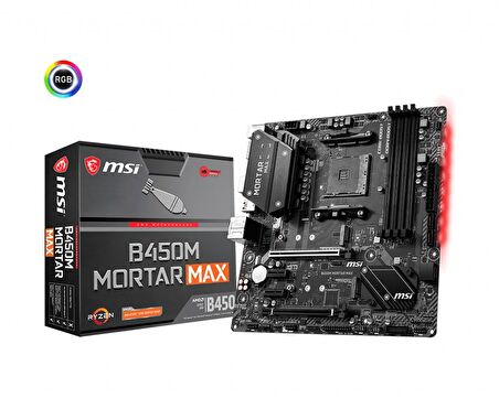 MSI B450M MORTAR MAX DDR4 3466 HDMI USB3.2 mATX