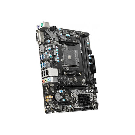 MSI A320M-A PRO AM4 DDR4 3200(OC) DVI HDMI USB3.2 mATX Anakart