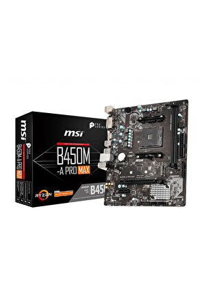 MSI B450M-A Pro Max AM4 DDR4 3466/OC DVI HDMI M.2 USB3.2 mATX Ana Kart OUTLET