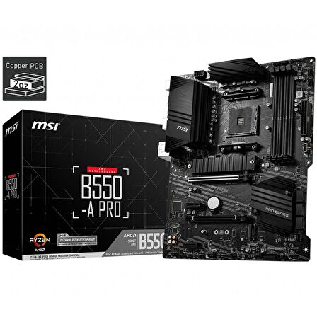 MSI B550-A Pro AMD B550 AM4 DDR4 4400 MHz Masaüstü Anakart