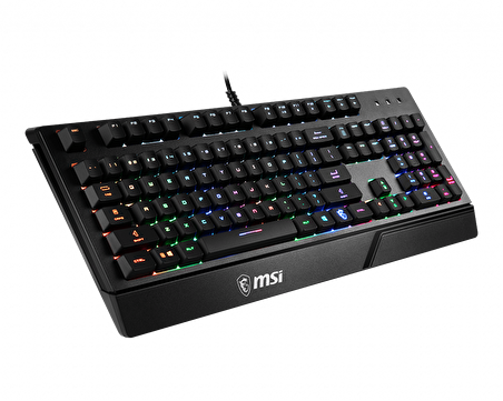 MSI GG VIGOR GK20 TR GAMING KEYBOARD RAINBOW ARKA AYDINLATMA ANTIGHOSTING MEMBRAN SIVI DOKULMESINE DAYANIKLI OYUNCU KLAVYESI TURKCE Q