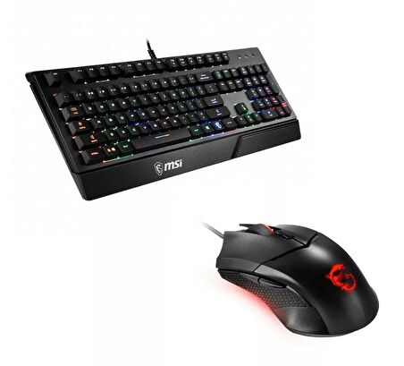 MSI Vigor GK20 Türkçe RGB Klavye & MSI Clutch GM08 Mouse Gaming Set