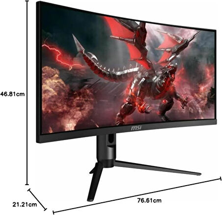 MSI Optix MAG301CR2 29.5" 1 ms WFHD Curved Pivot 200 Hz Oyuncu Monitörü Outlet