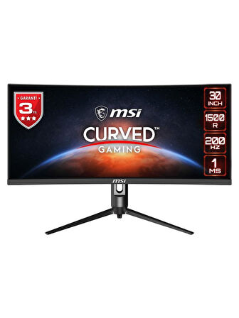 MSI Optix MAG301CR2 29.5" 1 ms WFHD Curved Pivot 200 Hz Oyuncu Monitörü - Teşhir