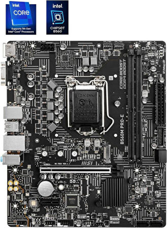 MSI B560M PRO-E Intel LGA1200 DDR4 mATX Anakart Teşhir