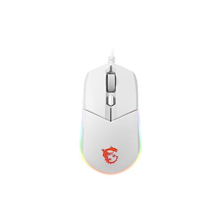 MSI GG CLUTCH GM11 WHITE GAMING MOUSE 5.000 DPI OPTIK SENSOR RGB LED MYSTIC LIGHT OYUNCU FARESI BEYAZ