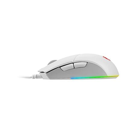 MSI GG CLUTCH GM11 WHITE GAMING MOUSE 5.000 DPI OPTIK SENSOR RGB LED MYSTIC LIGHT OYUNCU FARESI BEYAZ