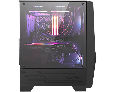 MSI MAG FORGE 100R Temperli Cam 2x A-RGB Fan 1x 120mm Fan 650W 80+ Bronze PSU ATX Gaming Bilgisayar Kasası