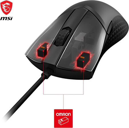 MSI Clutch GM31 Lightweight RGB Makrolu Şarjlı Ergonomik Optik Kablolu Oyuncu Mouse Outlet