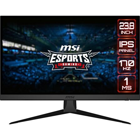 MSI G2422 FLAT IPS 23.8" 170HZ 1MS (FHD) 16:9 FreeSync Premium Oyuncu Monitörü