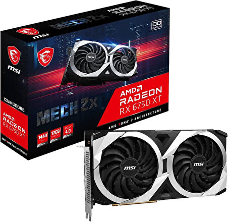 MSI RX 6750 XT Mech 2X OC 192 Bit GDDR6 12 GB Ekran Kartı Teşhir