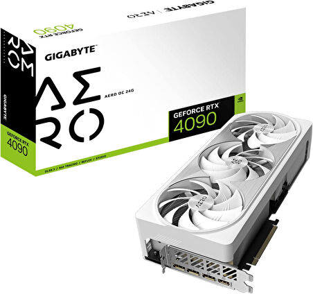 Gigabyte GeForce RTX4090 Aero OC GV-N4090AERO OC-24GD 24GB GDDR6X 384Bit DX12 DLSS 3 Gaming (Oyuncu) Ekran Kartı