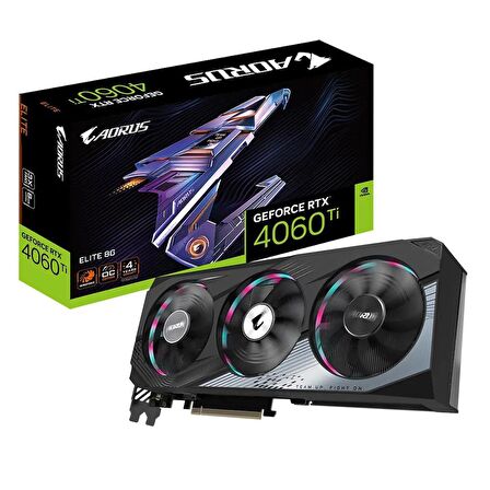 GIGABYTE AORUS GeForce RTX 4060 Ti ELITE 8GB GDDR6 DLSS 3 128 Bit Ekran Kartı