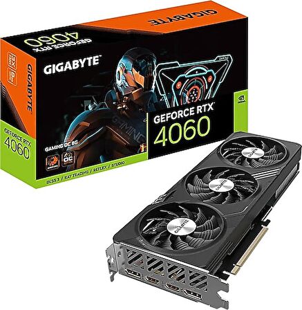 GIGABYTE  RTX 4060 GAMING OC 8GB GDDR6 128 Bit RGB LED Nvidia Ekran Kartı