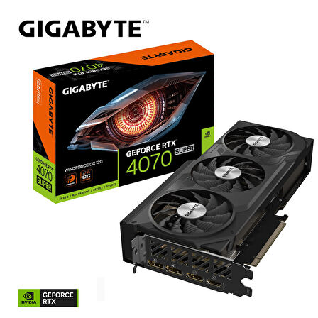 Gigabyte GeForce RTX 4070 Super Windforce OC 12G GV-N407SWF3OC-12GD 1.0 12GB GDDR6X 192Bit DX12 DLSS 3 Gaming (Oyuncu) Ekran Kartı