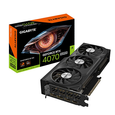 Gigabyte GeForce RTX 4070 Super Windforce OC 12G GV-N407SWF3OC-12GD 1.0 12GB GDDR6X 192Bit DX12 DLSS 3 Gaming (Oyuncu) Ekran Kartı