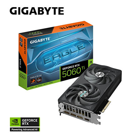 Gigabyte GeForce RTX5060TI EAGLE OC GV-N506TEAGLE OC-8GD GDDR7 8GB 128Bit Gaming (Oyuncu) Ekran Kartı
