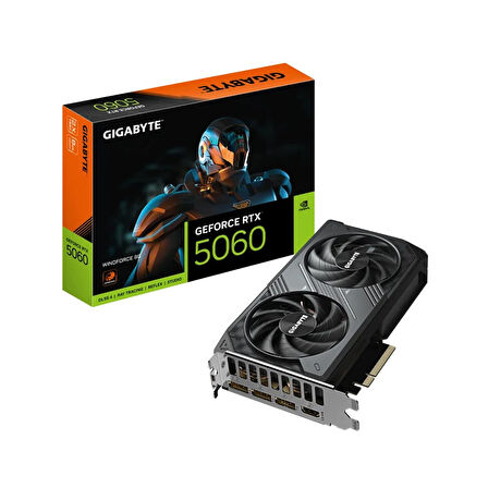 Gigabyte GeForce RTX 5060 WINDFORCE GV-N5060WF2-8GD GDDR7 8GB 128Bit Gaming (Oyuncu) Ekran Kartı