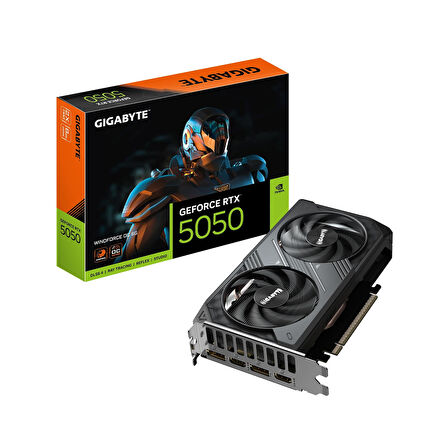 Gigabyte GeForce RTX 5050 WINDFORCE OC GV-N5050WF2OC-8GD GDDR6 8GB 128Bit Gaming (Oyuncu) Ekran Kartı