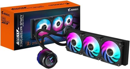 Gigabyte AORUS WATERFORCE X II 360 Manyetik Kilitleme Mekanizmalı Fan, 60 x 60mm Full Color LCD Ekran, Profesyonal Gaming Sıvı CPU Soğutucu Outlet