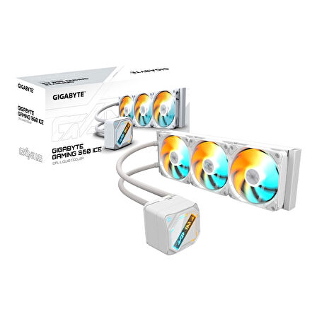 Gigabyte Gaming 360 ICE ARGB 360mm Intel-AMD Uyumlu Beyaz Sıvı Soğutucu