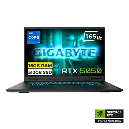 Gigabyte Gaming A16 CTH i7-13620H 16GB 512GB SSD 8GB RTX5050 85W 16 FHD+ 165Hz FreeDOS