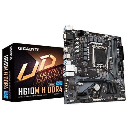 Gigabyte H610M H Intel H610 LGA 1700 DDR4 3200 MHz Masaüstü Anakart