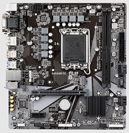GIGABYTE H610M-S2H-DDR5 Intel® H610 Motherboard with 6+1+1 Hybrid Phases Digital VRM Design PCIe
