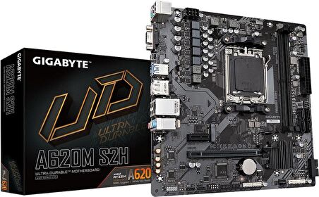 Gigabyte A620M H AMD A620 AM5 DDR5 6400 MHz Masaüstü Anakart