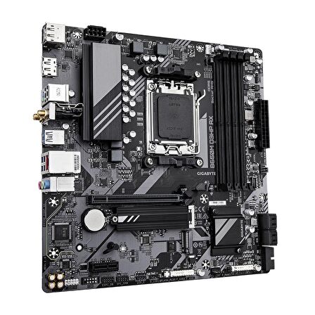 Gigabyte B650M D3HP AX AMD B650 AM5 DDR5 7600MHz (OC) HDMI/DP M.2 Wi-Fi RGB mATX Anakart