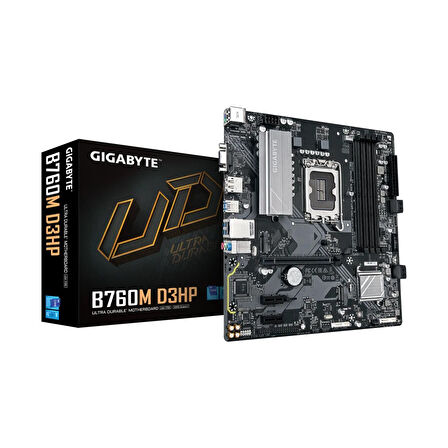 Gigabyte B760M D3HP DDR5 5600MHz(OC) Soket 1700 M.2 HDMI DP mATX Anakart
