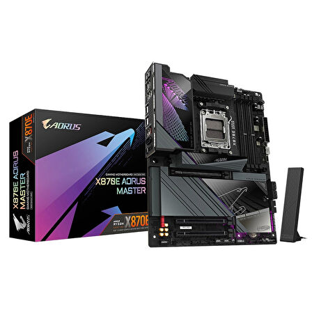 Gigabyte X870E AORUS MASTER DDR5 8200MHz (OC) M.2 AM5 ATX Anakart