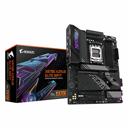 Gigabyte X870E Aorus Elite WiFi7 DDR5 (8200MHz)OC M.2 HDMI/USB-C PCIe 5.0 AM5 ATX Anakart