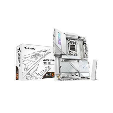 Gigabyte X870E Aorus Pro Ice Wi-Fi AMD AM5 DDR5 ATX Anakart