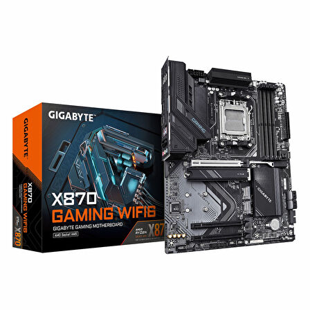 Gigabyte X870 Gaming WiFi6 DDR5 (8200MHz)OC M.2 HDMI/USB-C PCIe 5.0 AM5 ATX Anakart