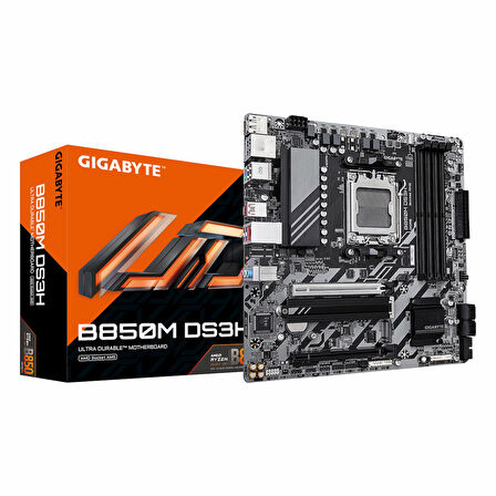 Gigabyte B850M DS3H DDR5 (8200MHz)OC M.2 HDMI/DP/USB-C PCIe 5.0 AM5 mATX Anakart