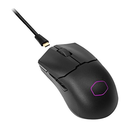 COOLER MASTER MM712 58GR KABLOSUZ 2.4G/BT ULTRA HAFİF SİYAH RGB OYUNCU MOUSE