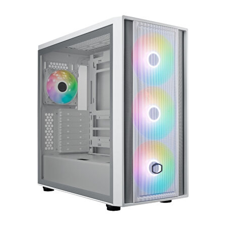 Cooler Master MasterBox 600 TG MB600-WGNN-S00 Mesh ARGB ATX Beyaz Mid Tower Kasa