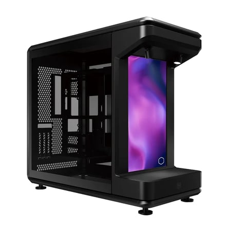 Cooler Master Masterframe 360 LCD 15.6 inc  Mesh Tempered Glass USB 3.2 Siyah ATX Mid Tower Kasa