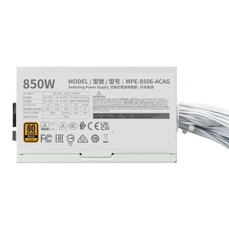 Cooler Master Elite 600 4X120mm ARGB 850W ATX 3.1 PCIe5.0 80+ Gold Curve TG Mid Tower Beyaz Kasa