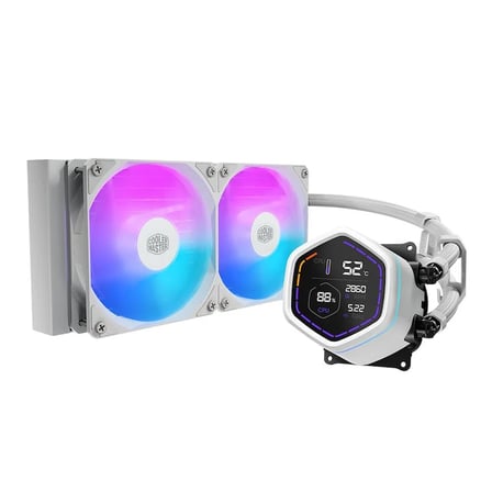 CM MasterLiquid Core Nex Digital Beyaz ML240 ARGB Led Fanlı İşlemci Sıvı Soğutma Kiti