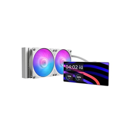 CM MasterLiquid Core LCD Beyaz 360 6" TFT LCD Ekranlı ARGB FANLI Sıvı Soğutma Kiti (İntel 1851/AM5)