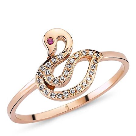 18 Ayar Altın Pırlanta Kuğu Yüzük 47197