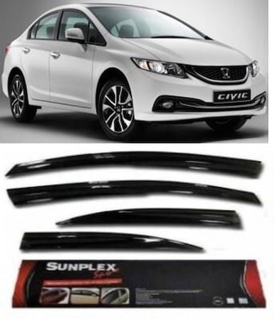 SUNPLEKS CAM RÜZGARLIĞI HONDA CIVIC 2011-2016 ÖN-ARKA SPORT STYLE