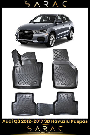 Audi Q3 2011 Model Araca Özel 3d Havuzlu Paspas