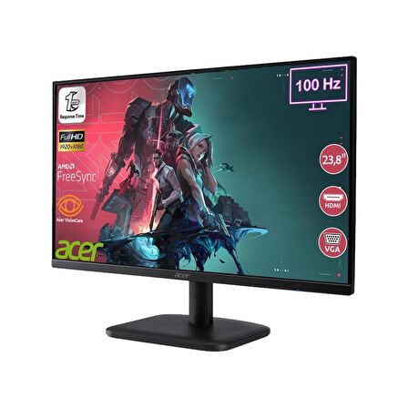 Acer 23.8" EK241YE 1ms 100Hz IPS VGA HDMI Vesa Monitör